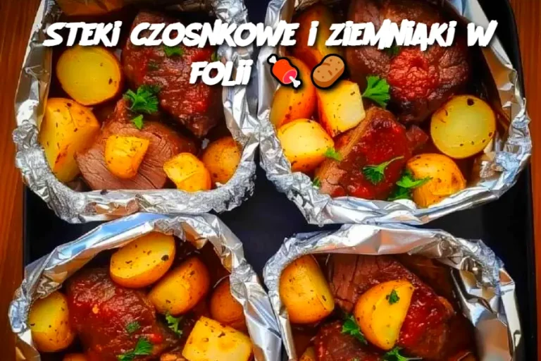 Steki czosnkowe i ziemniaki w folii