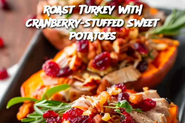 Roast Turkey with Cranberry-Stuffed Sweet Potatoes