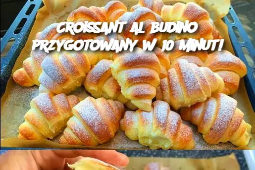 Croissant al budino przygotowany w 10 minut!