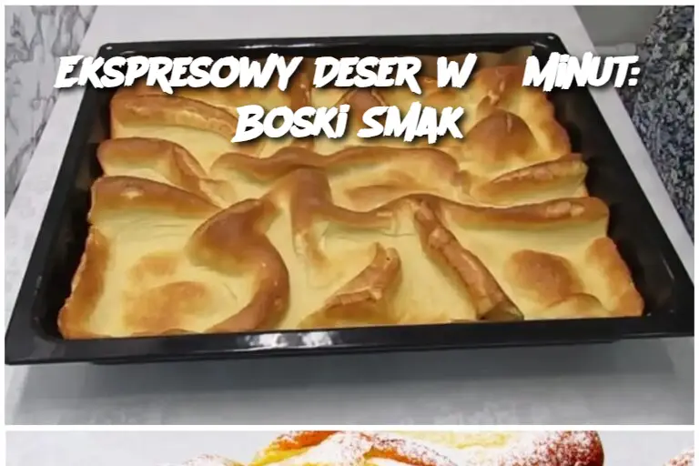 Ekspresowy Deser w 5 Minut: Boski Smak